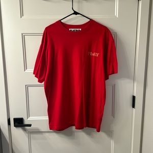 Mens Playboy T-Shirt, Size Large, Red